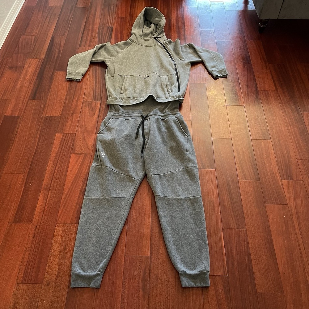 TUXY Suit One Piece Sweatsuit Jumpsuit Loungewear Men 3xl Xxxl Gray Drawstring